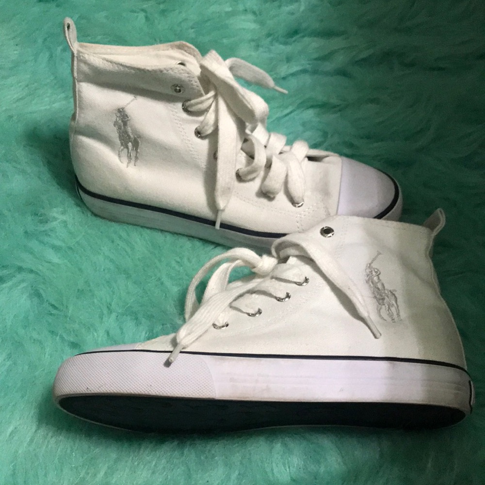 POLO RALPH LAUREN White Customized High Tops